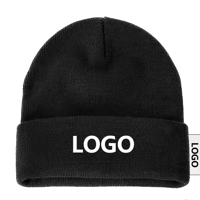 Custom logo winter hats knit hat beanie 