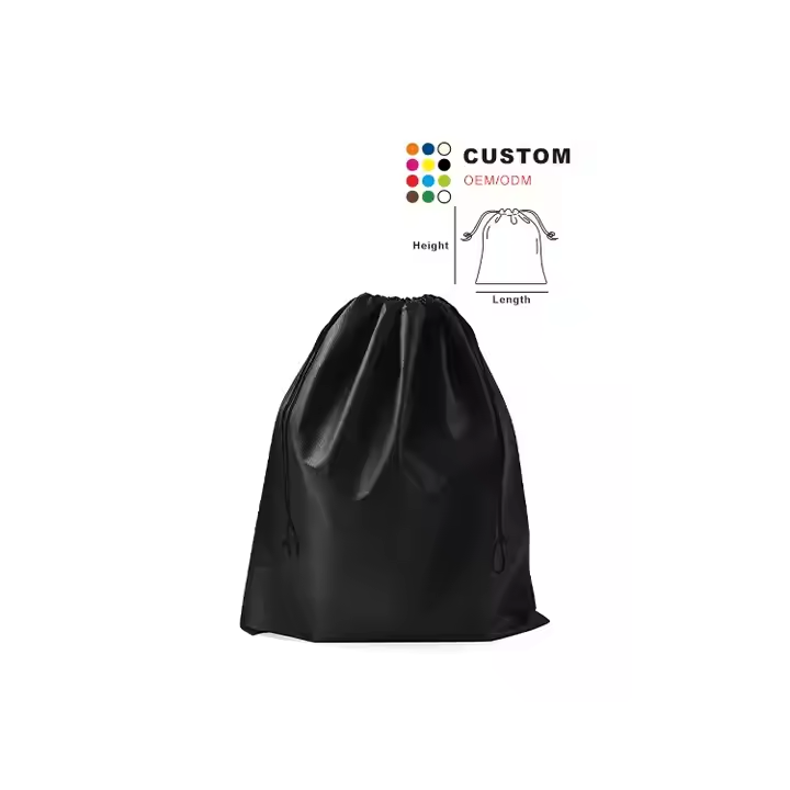 Custom size logo printing drawstring bag